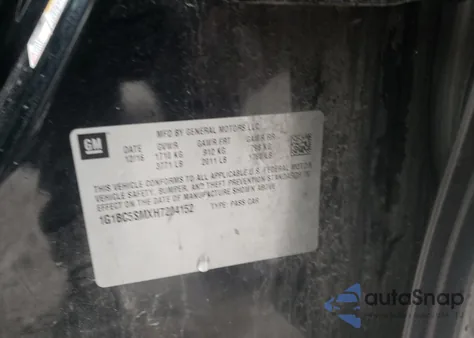 2017 Chevrolet Cruze Ls from USA, damaged, VIN 1G1BC5SMXH7204152